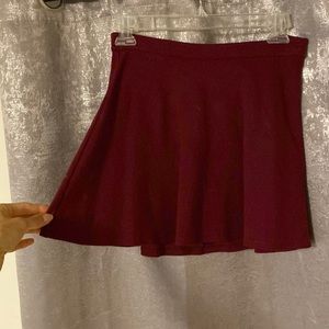 Burgundy skater skirt